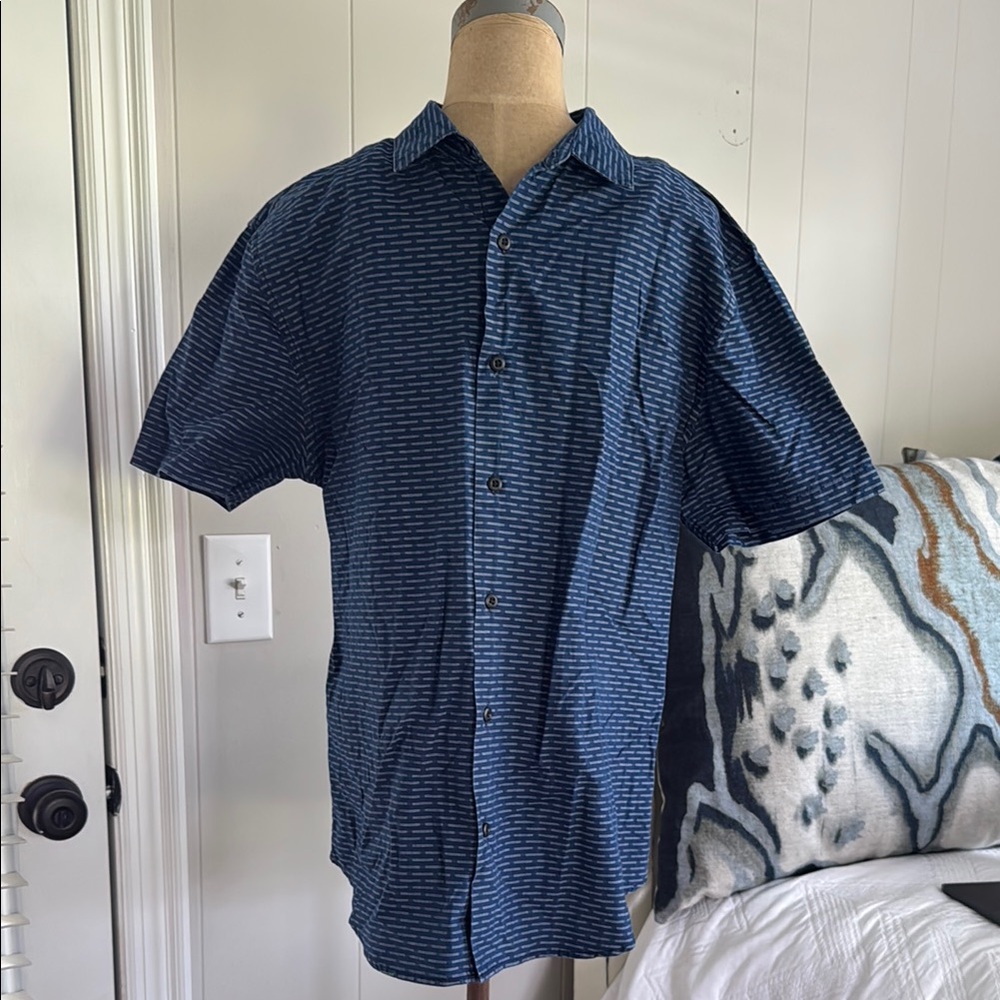 /artefact/ Slim Casual Blue Button Down Shirt